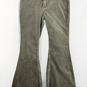 KanCan Olive Corduroy Flare Pants